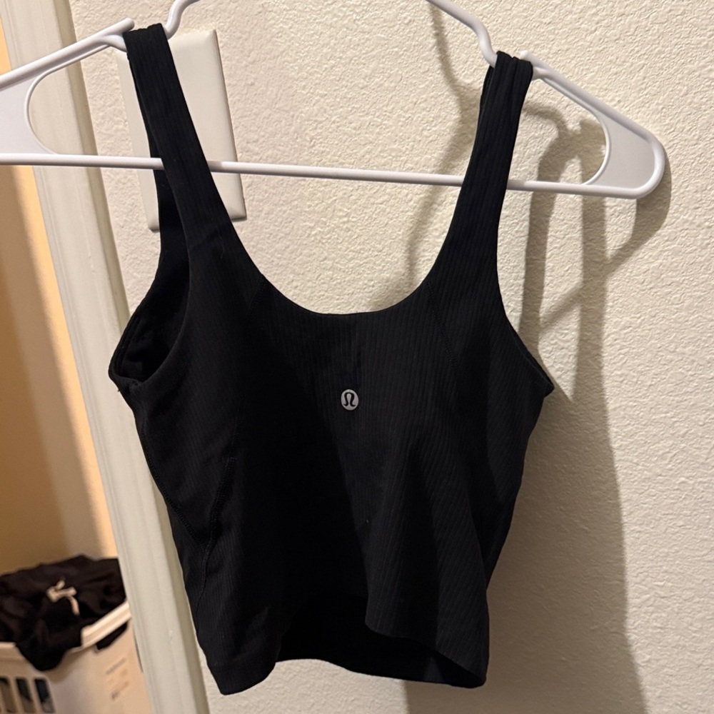 lululemon athletica Midnight Black Ribbed Crop Top